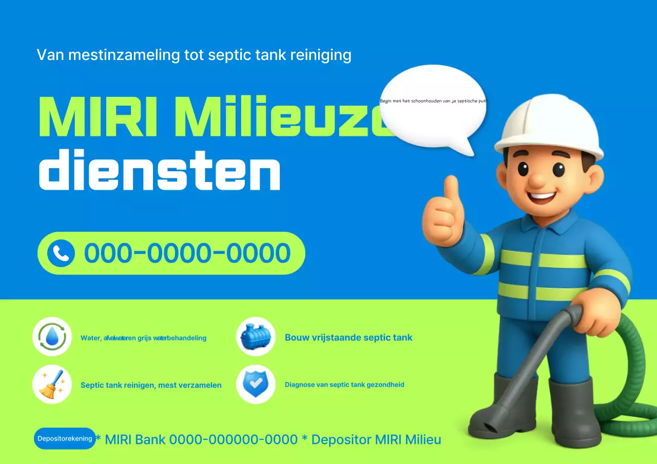 Blauwe Eenvoudige Milieureclame