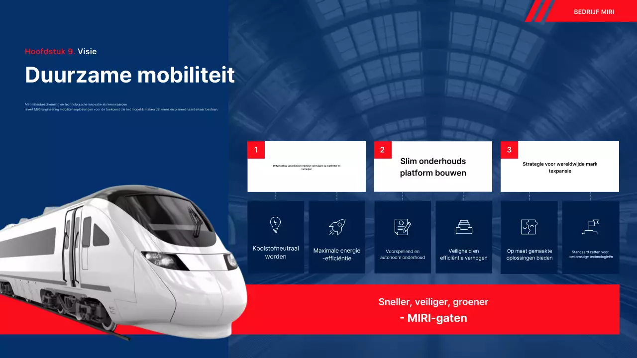 Blue Modern Railway Prestatierapport