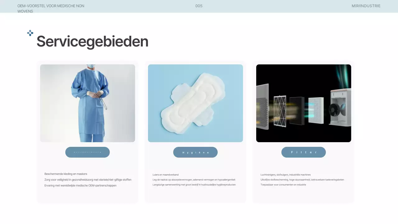 Voorstel voor moderne medische benodigdheden in hemelsblauw