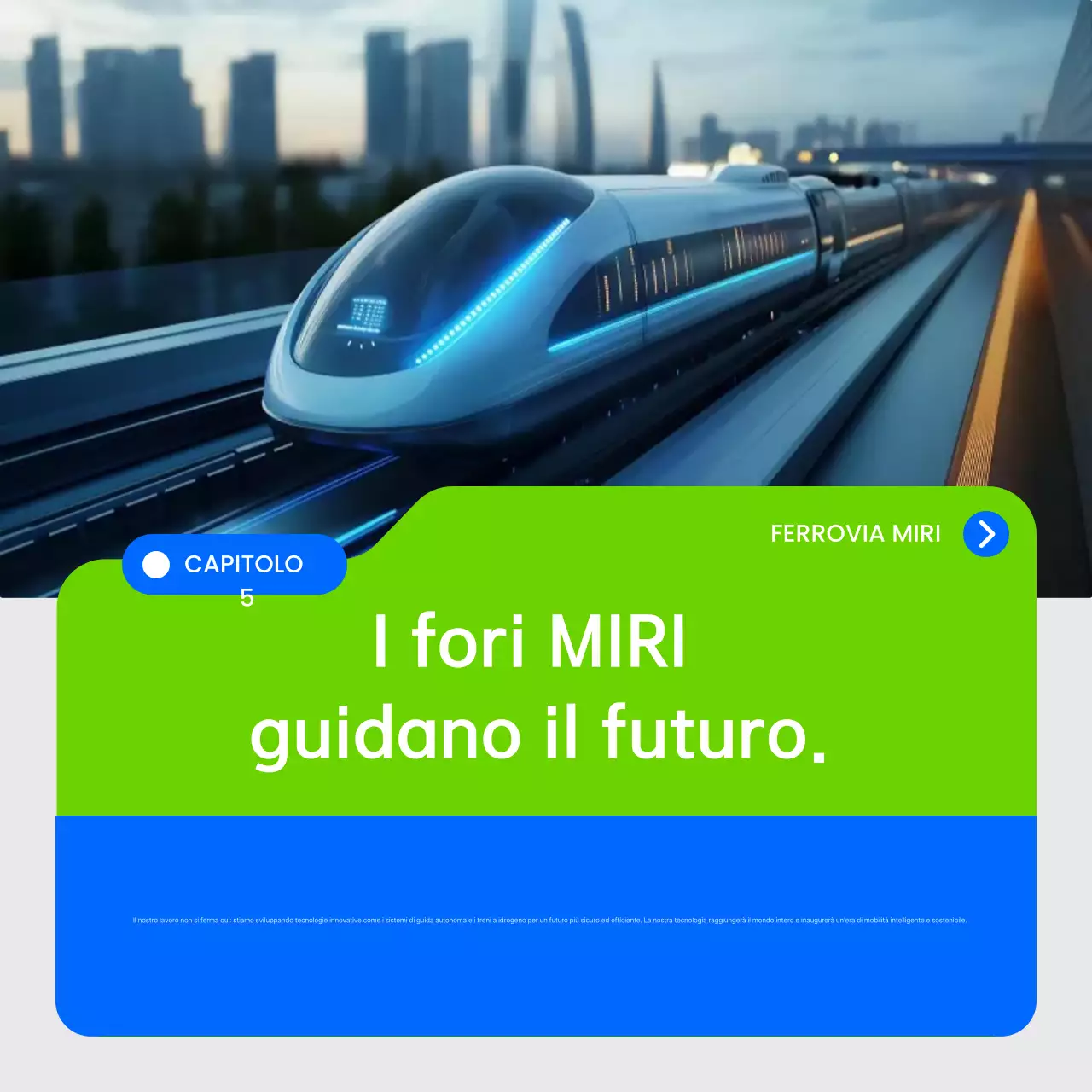 Pubblicità della ferrovia moderna blu