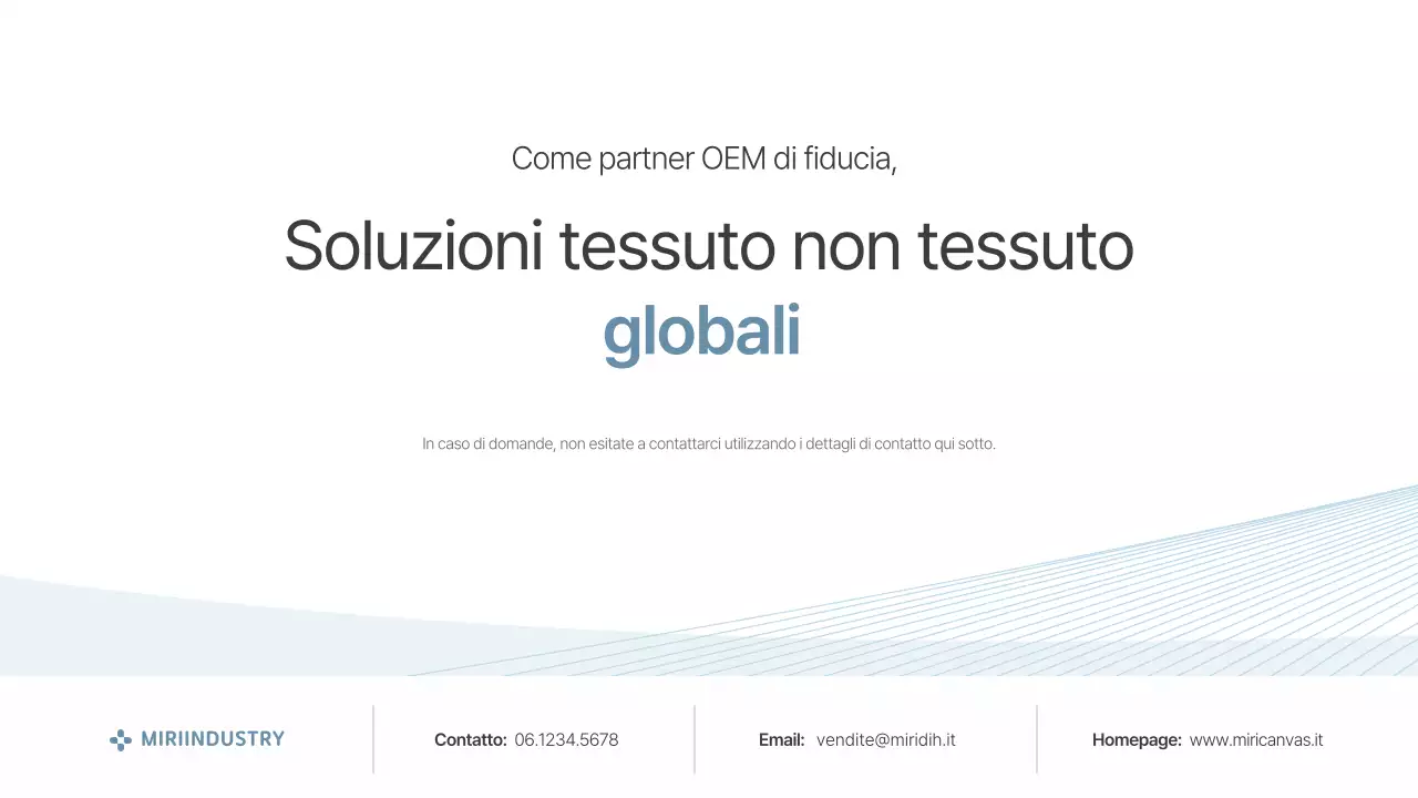 Proposta di fornitura di forniture mediche moderne color azzurro cielo