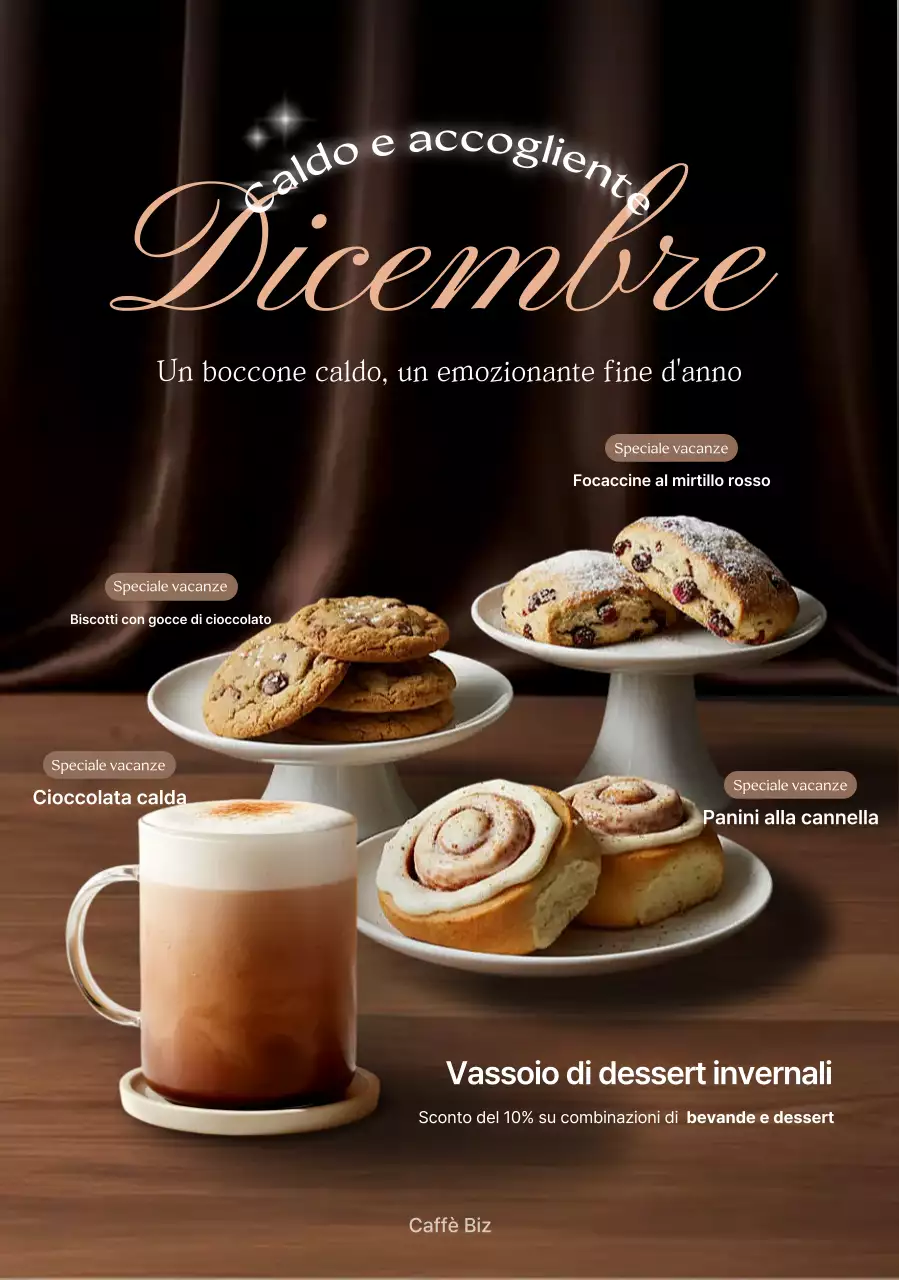 Pubblicità di dessert di lusso marrone