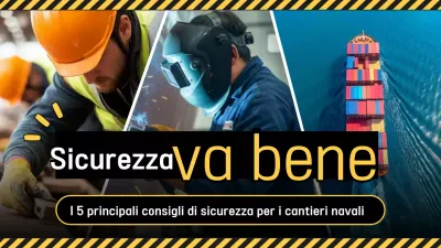 Linee guida per la sicurezza del cantiere navale in evidenza nera