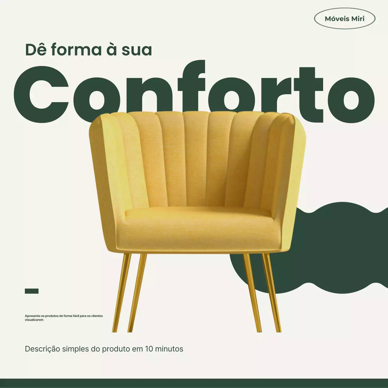 Apresentando produtos de móveis Yellow Simple