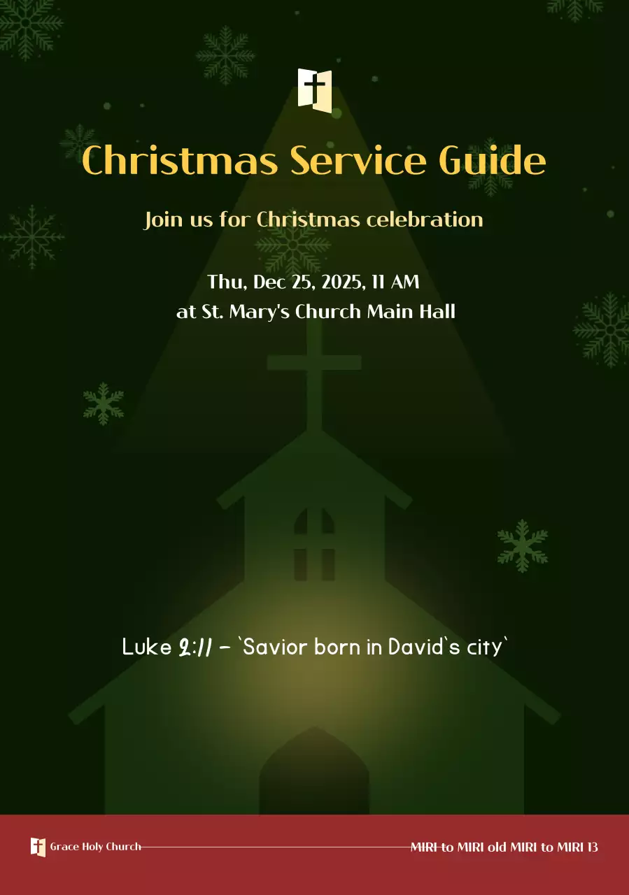 Green Classic Christmas Service Guide