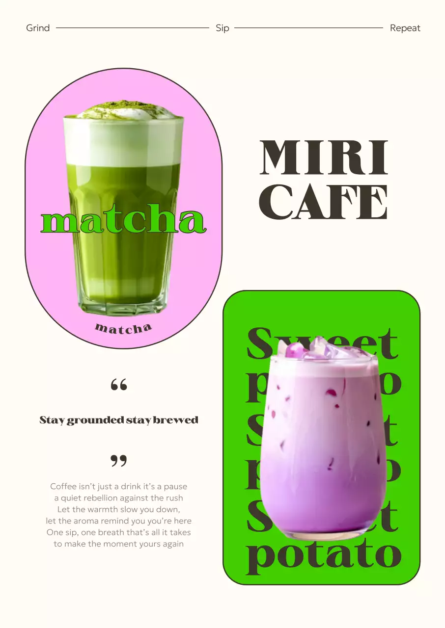 Cafe drink poster