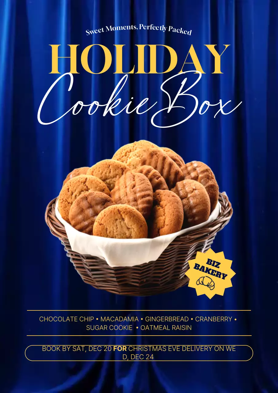 Blue Modern Christmas Ad