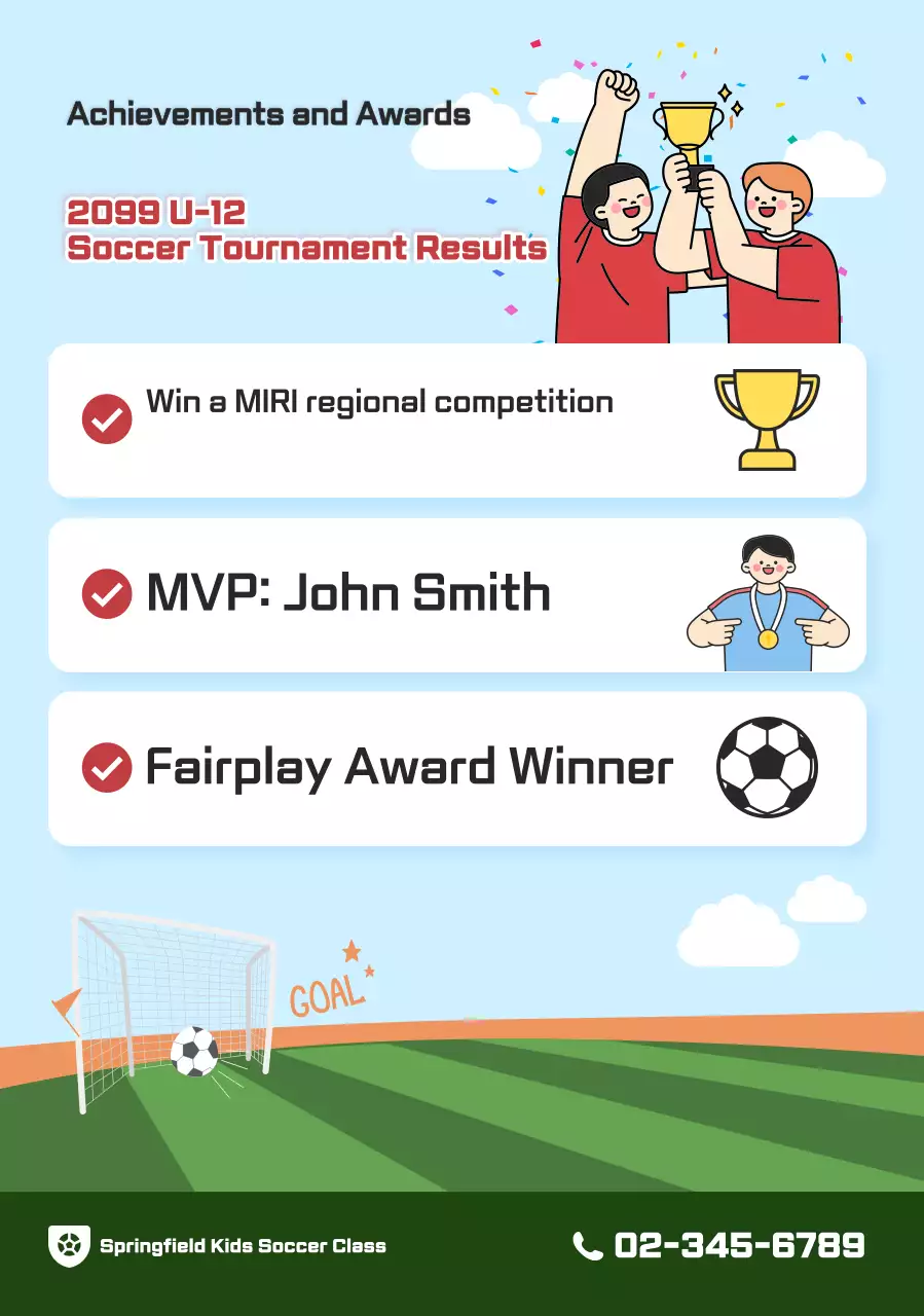 Sky Blue Clean Soccer Guide