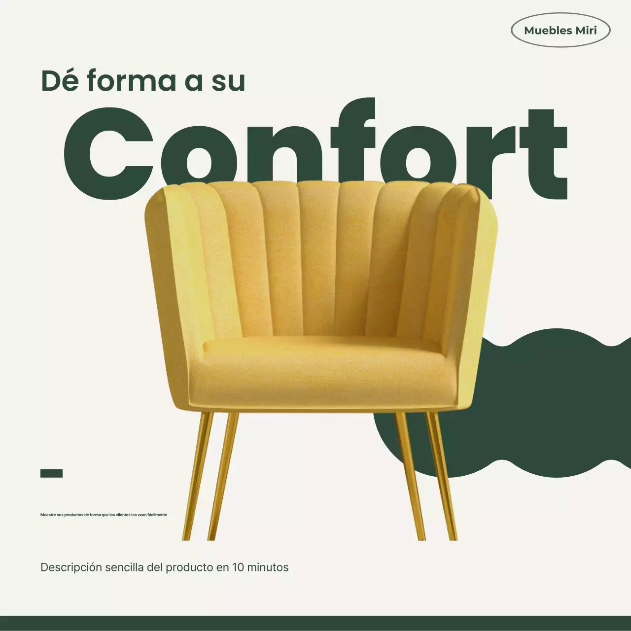 Presentamos los productos de muebles sencillos amarillos