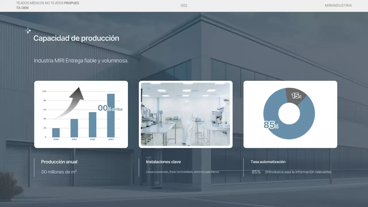 Propuesta de suministros médicos modernos de color azul cielo