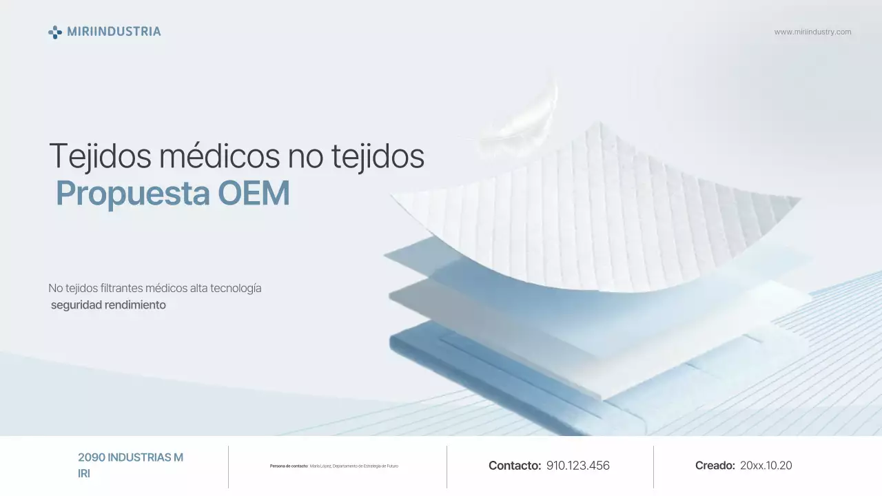 Propuesta de suministros médicos modernos de color azul cielo