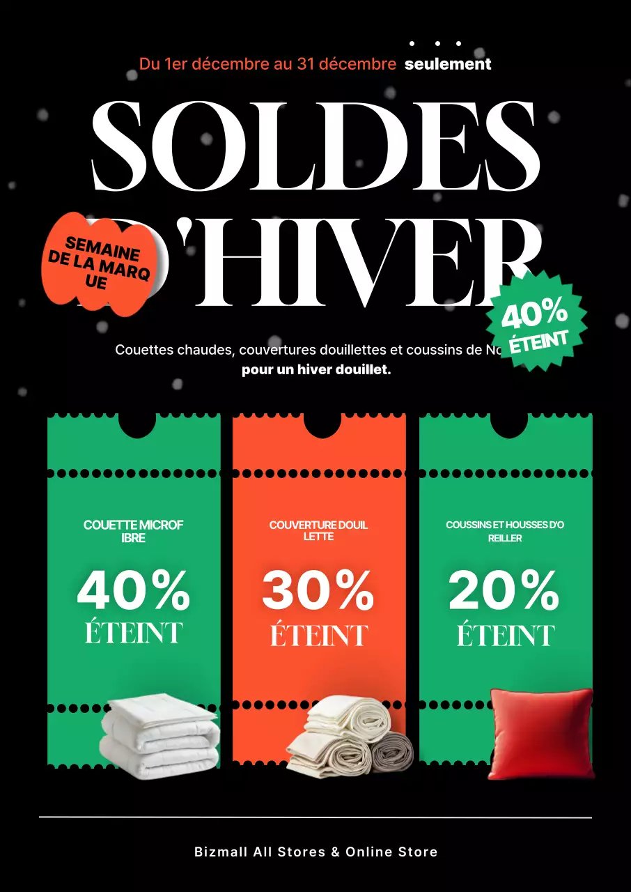 Soldes d'hiver Black Modern