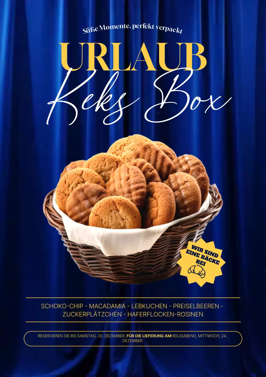 Blaue moderne Weihnachtsanzeige