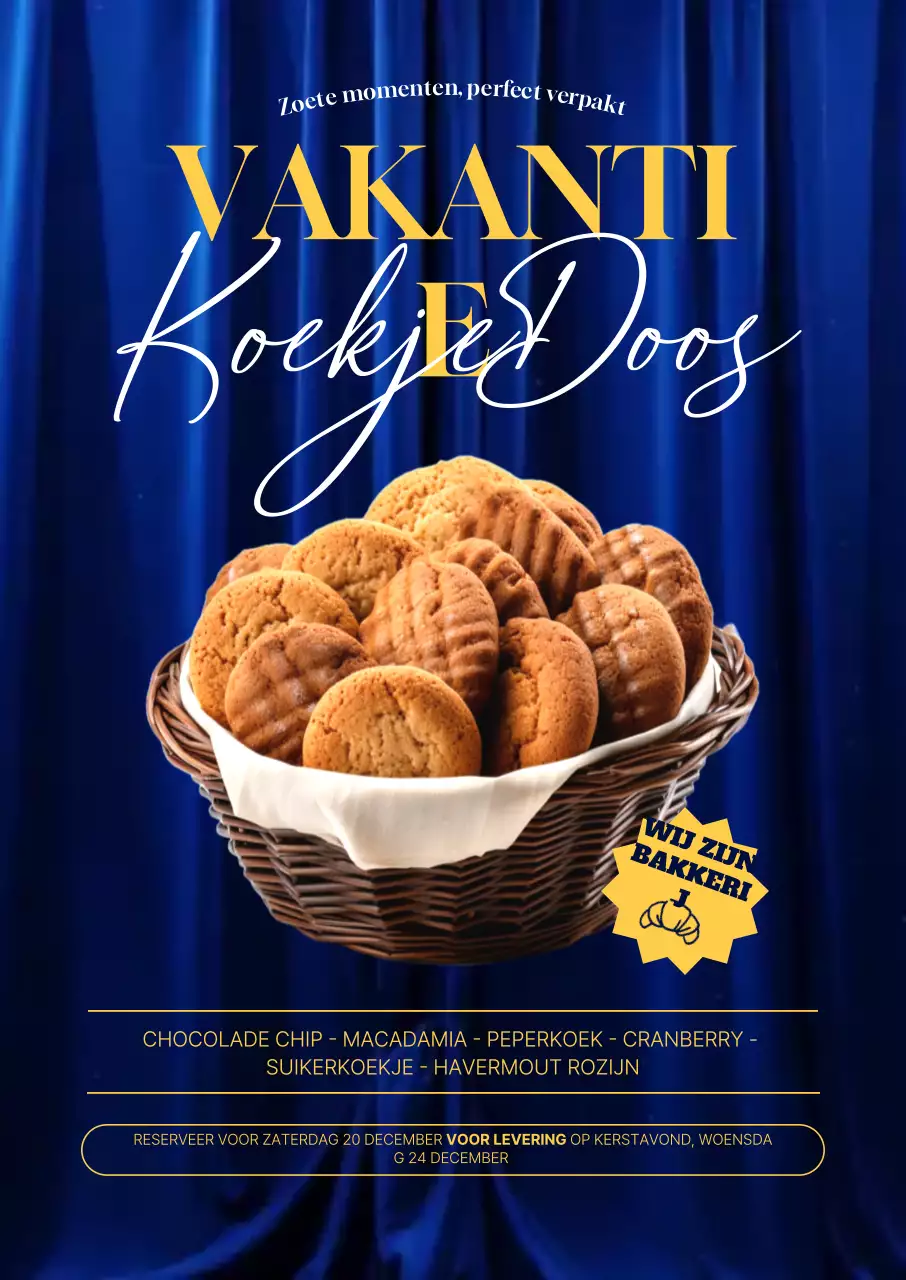 Blauwe moderne kerstadvertentie