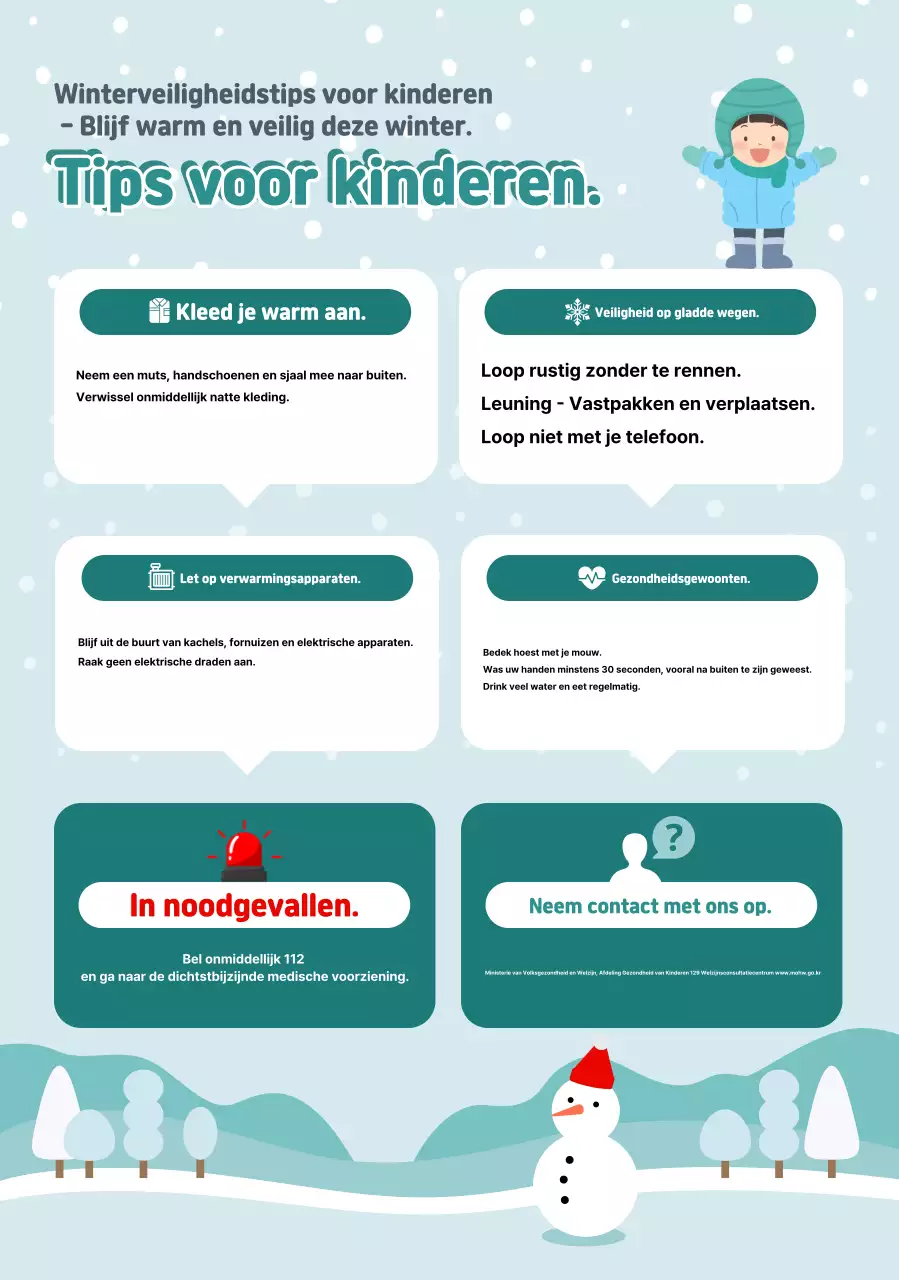 Sky Blue Simple Kinderveiligheidscampagne