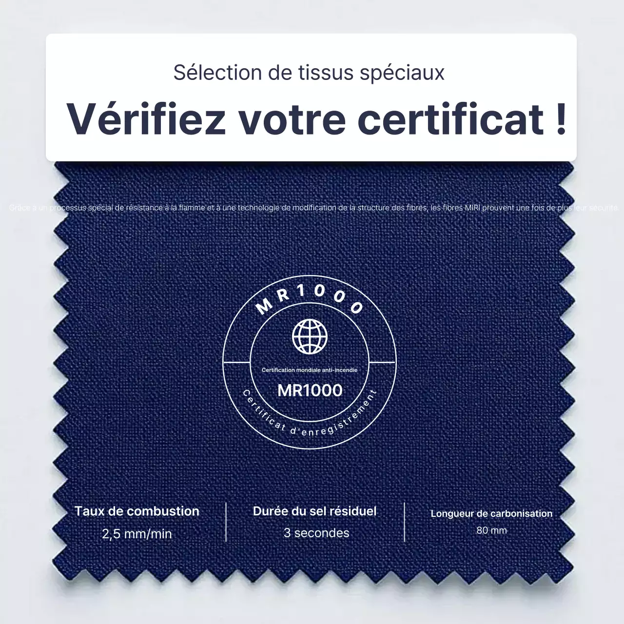 Promotion du certificat moderne bleu marine