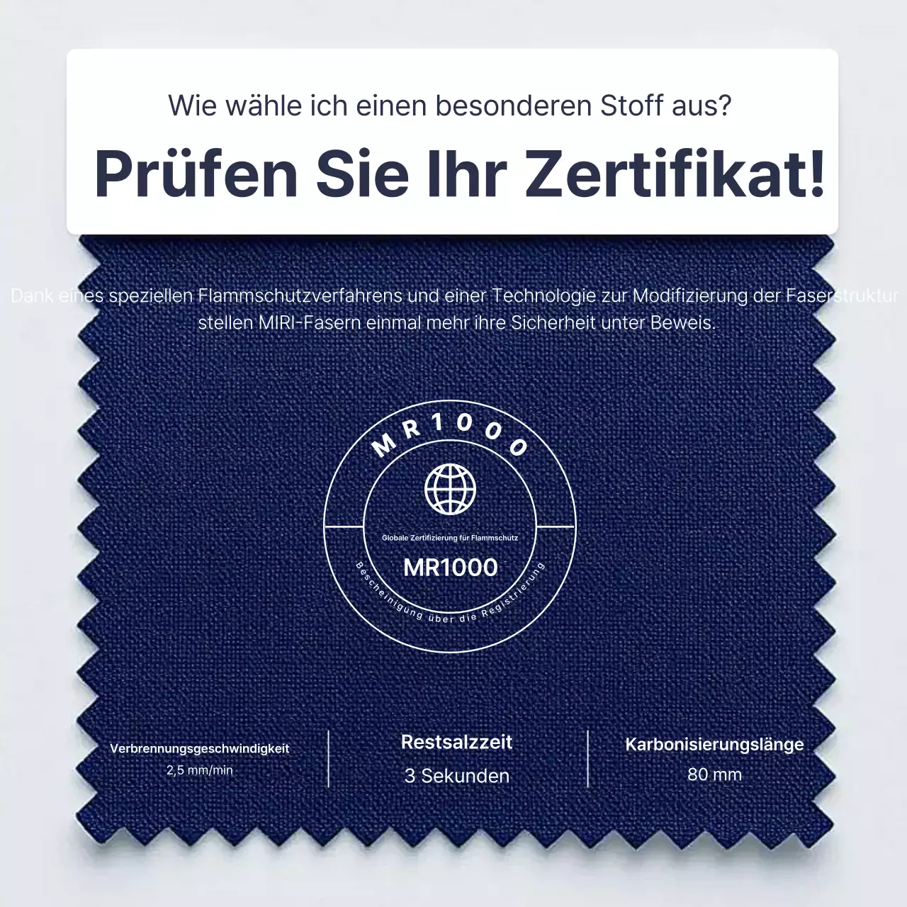 Marineblaue moderne Zertifikatsaktion