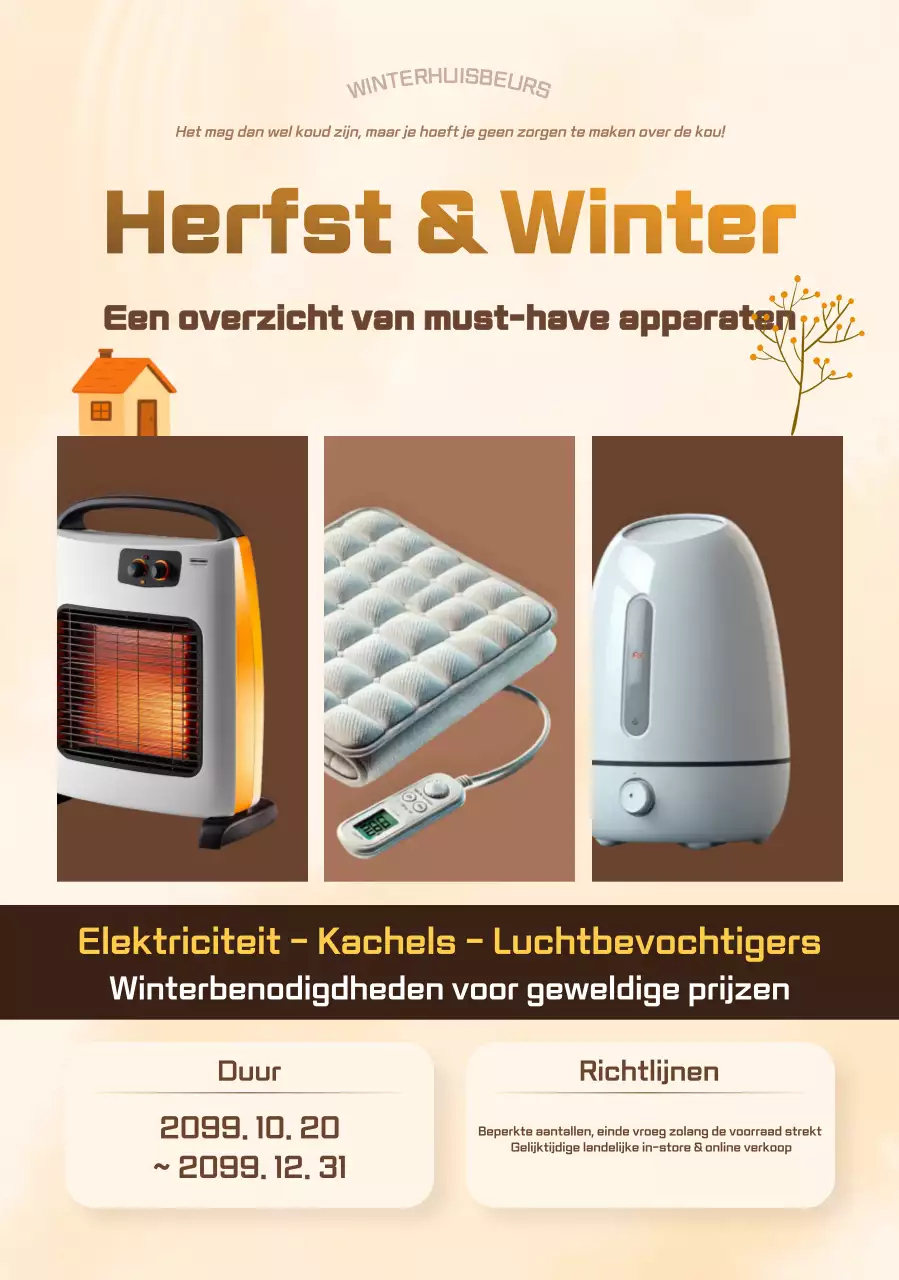 Beige moderne huishoudelijke apparaten promotie