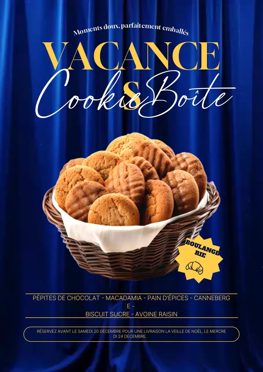 Publicité de Noël moderne bleue