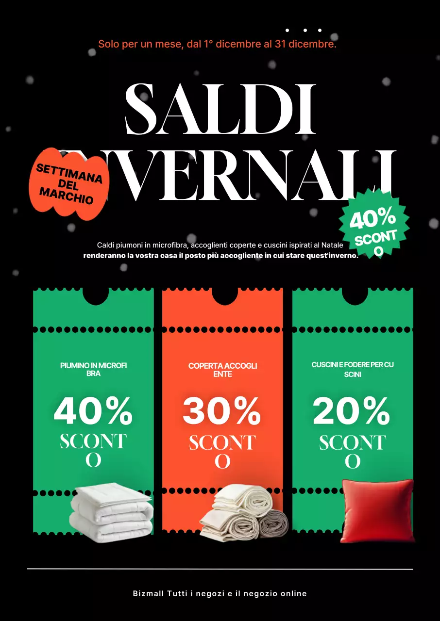 Saldi invernali moderni neri