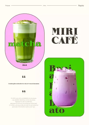 Póster de bebida de cafetería