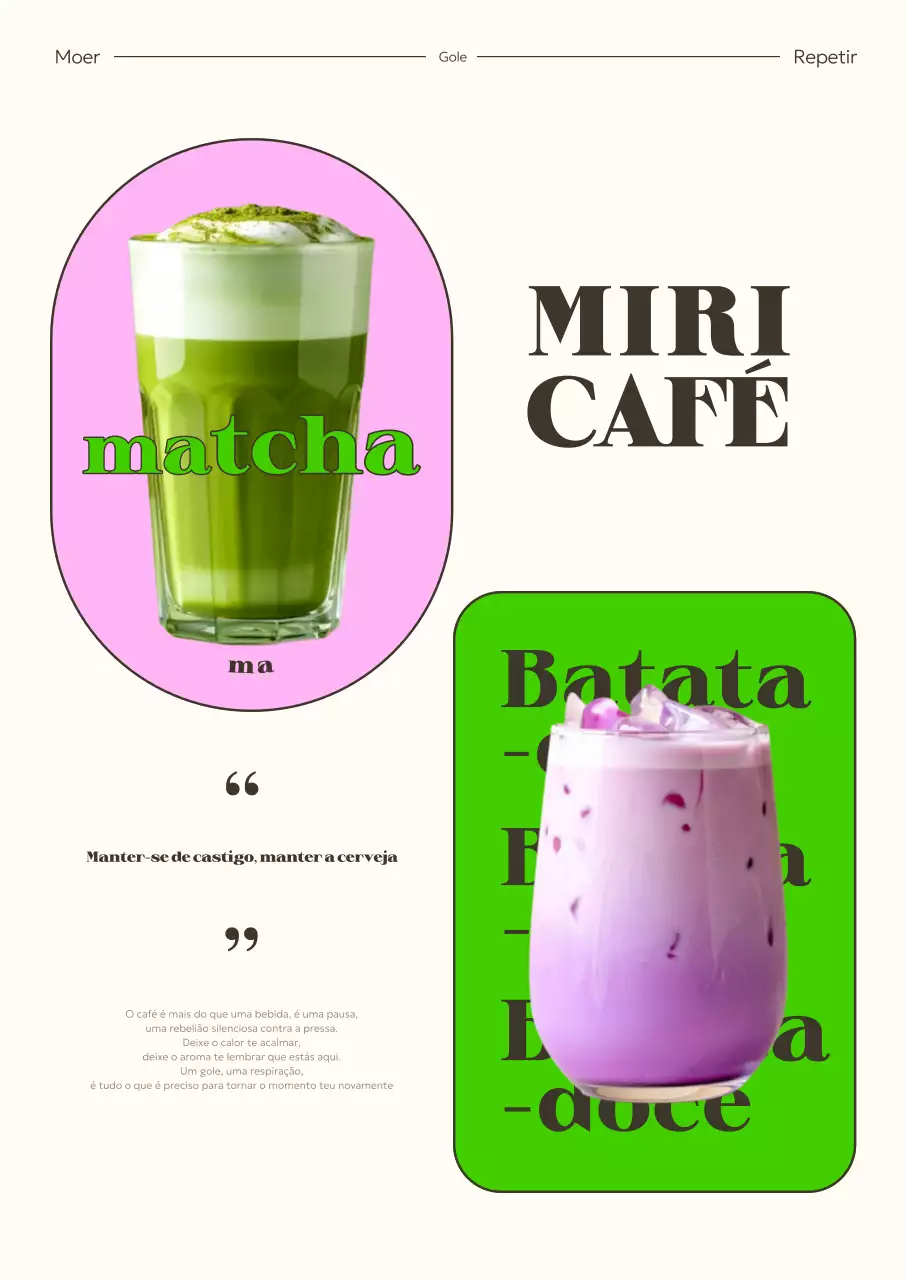 Pôster de bebida de café