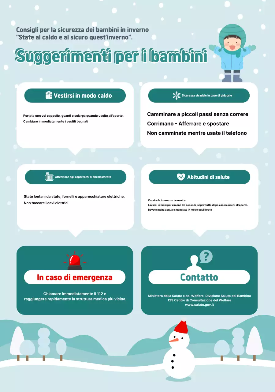 Campagna per la sicurezza dei bambini Sky Blue Simple