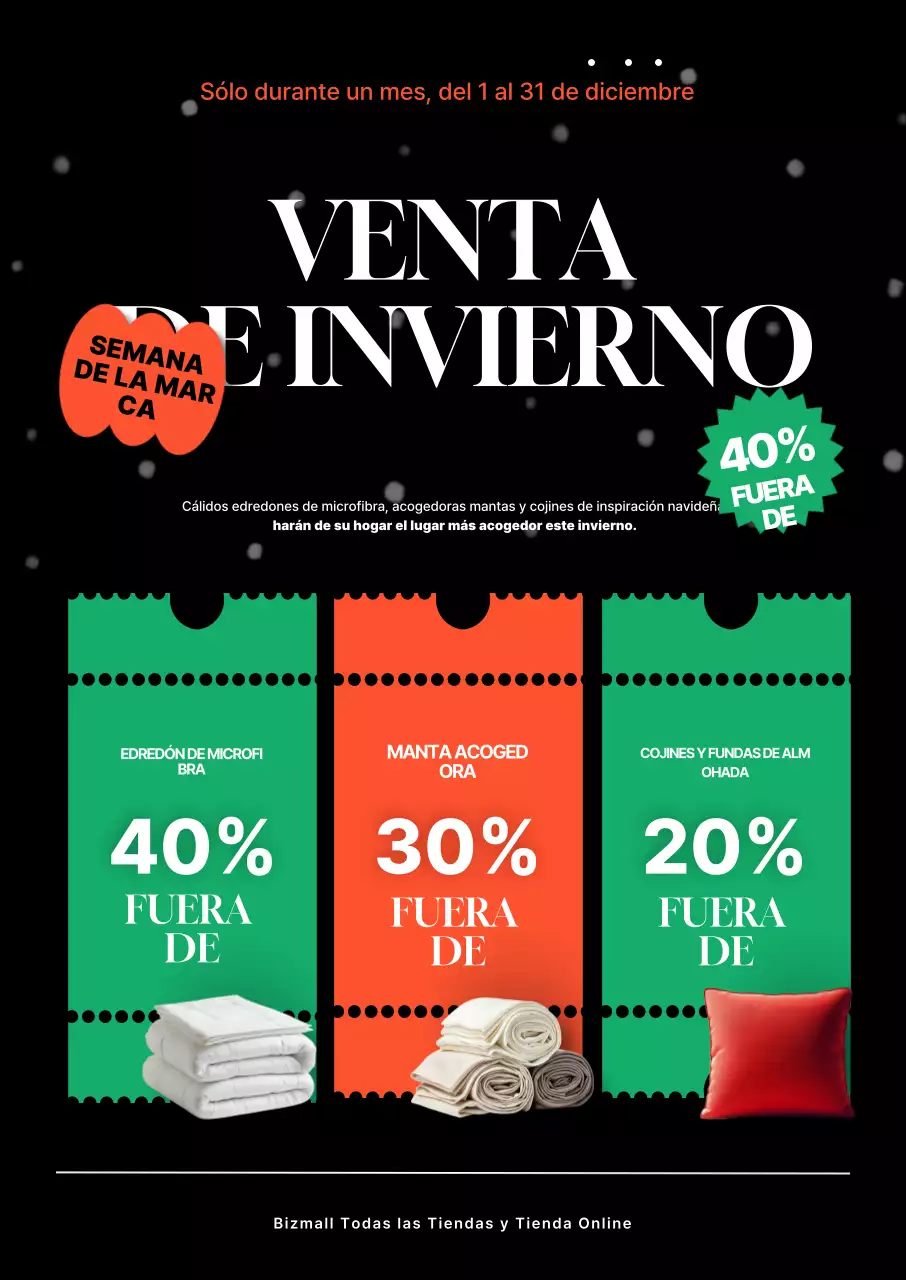 Rebajas de invierno modernas y negras