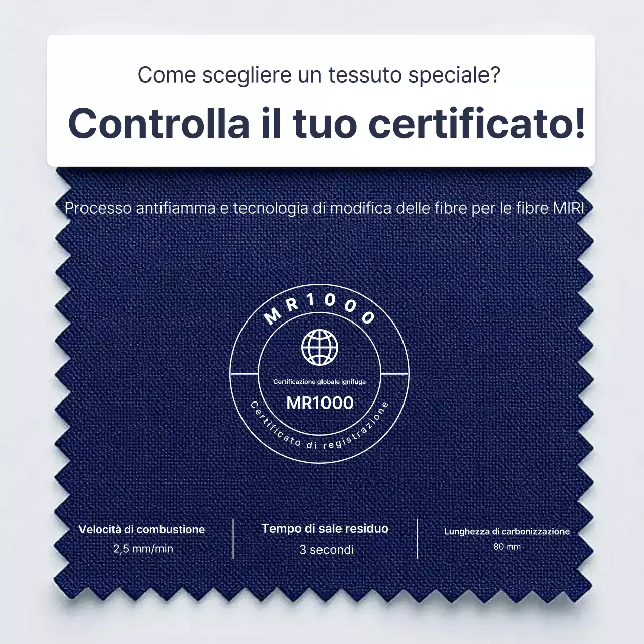 Promozione del certificato moderno blu navy