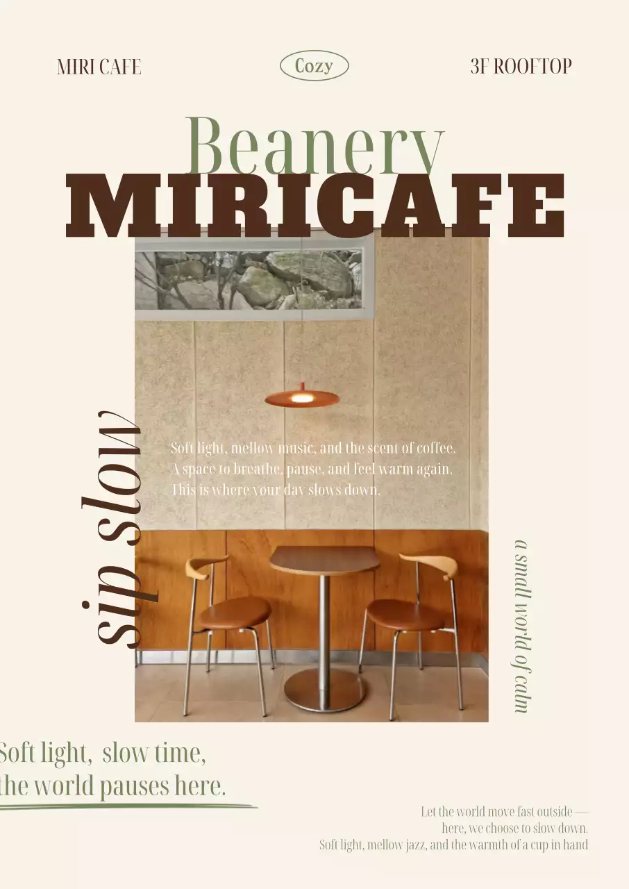 Beige Simple Cafe Advertisement