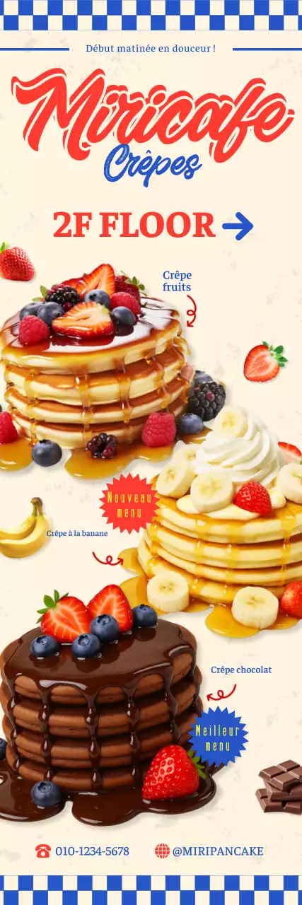 Publicité pour les crêpes Pop Beige