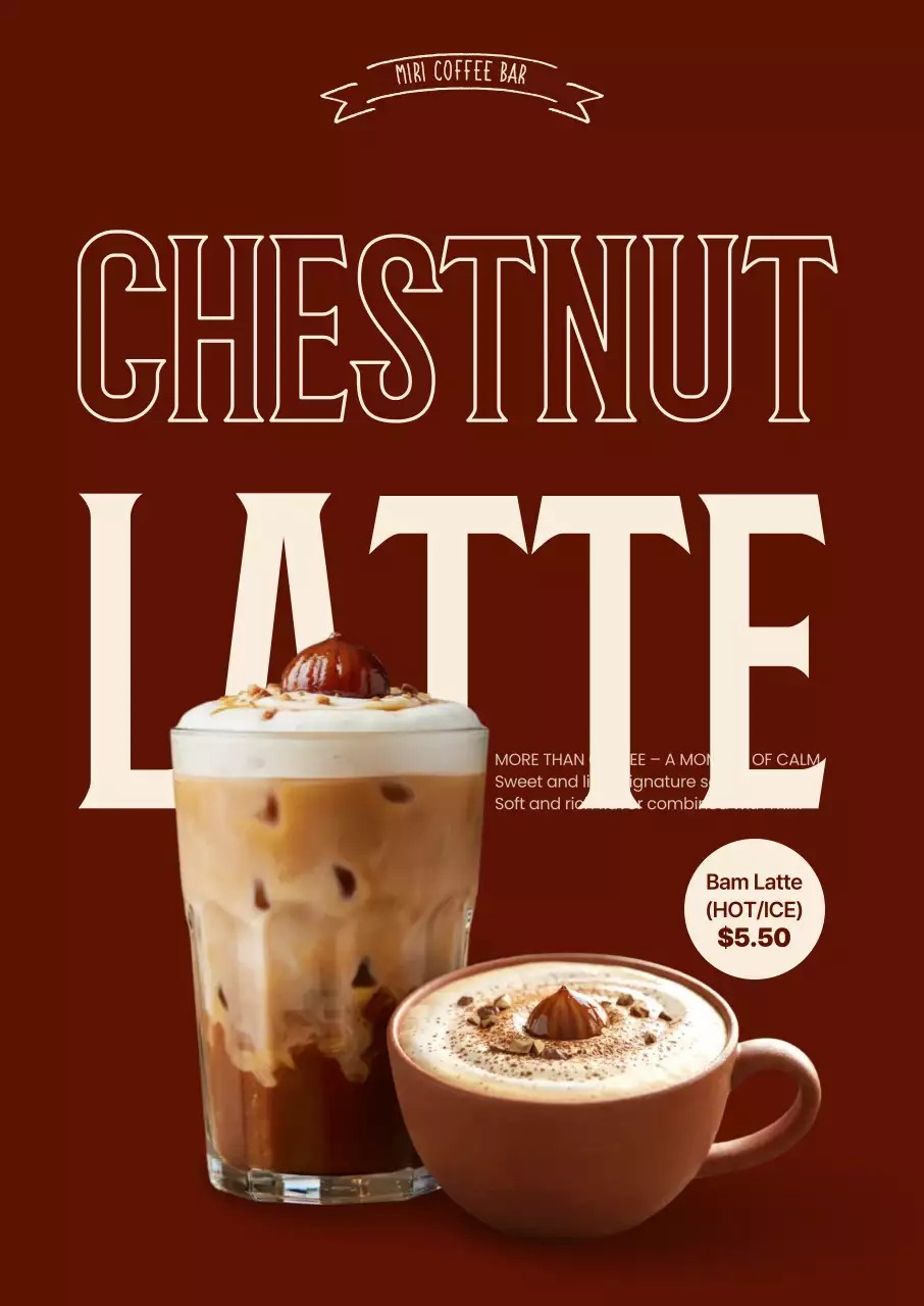 Promoting a modern coffee menu