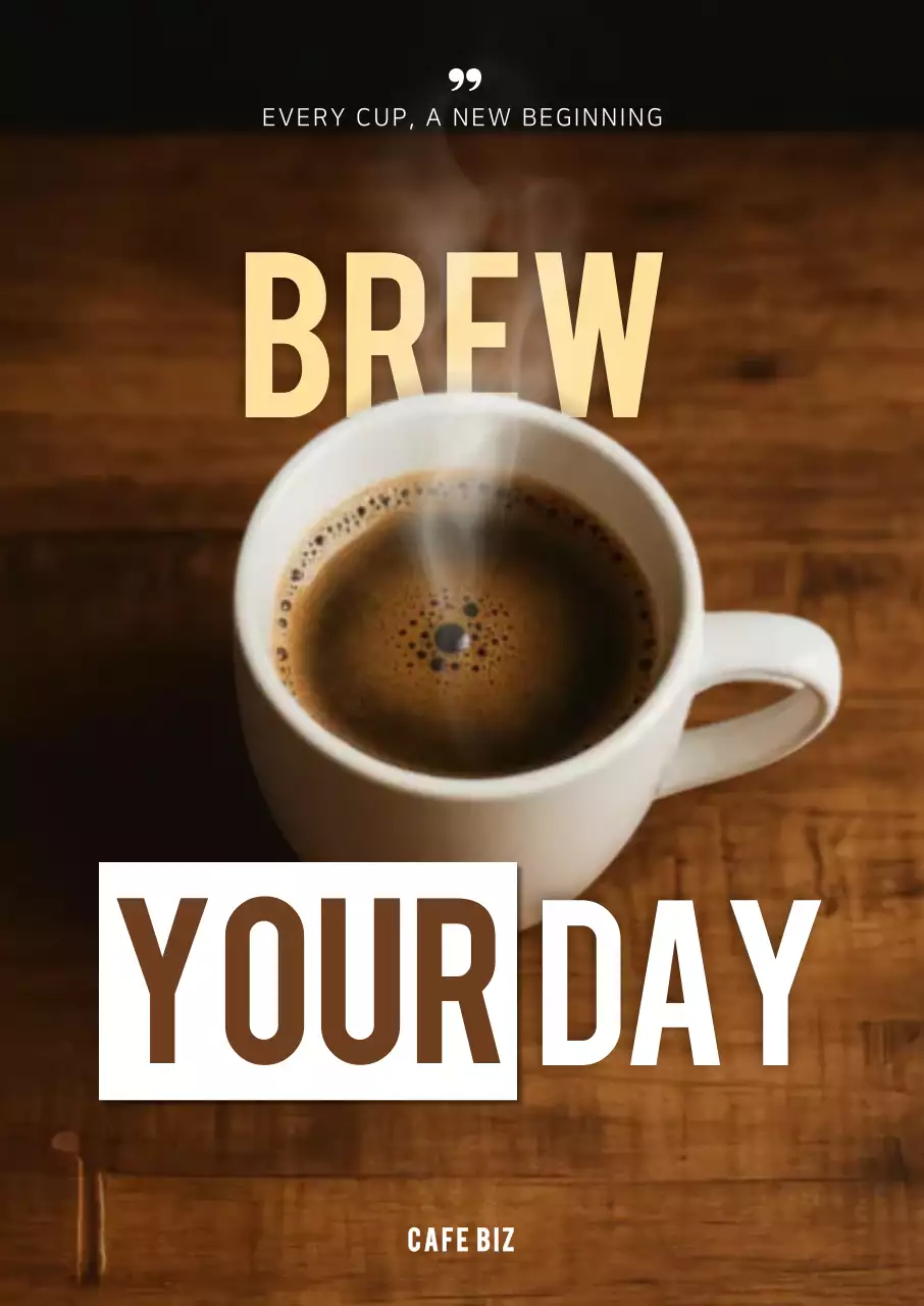 Brown Modern Coffee Ad