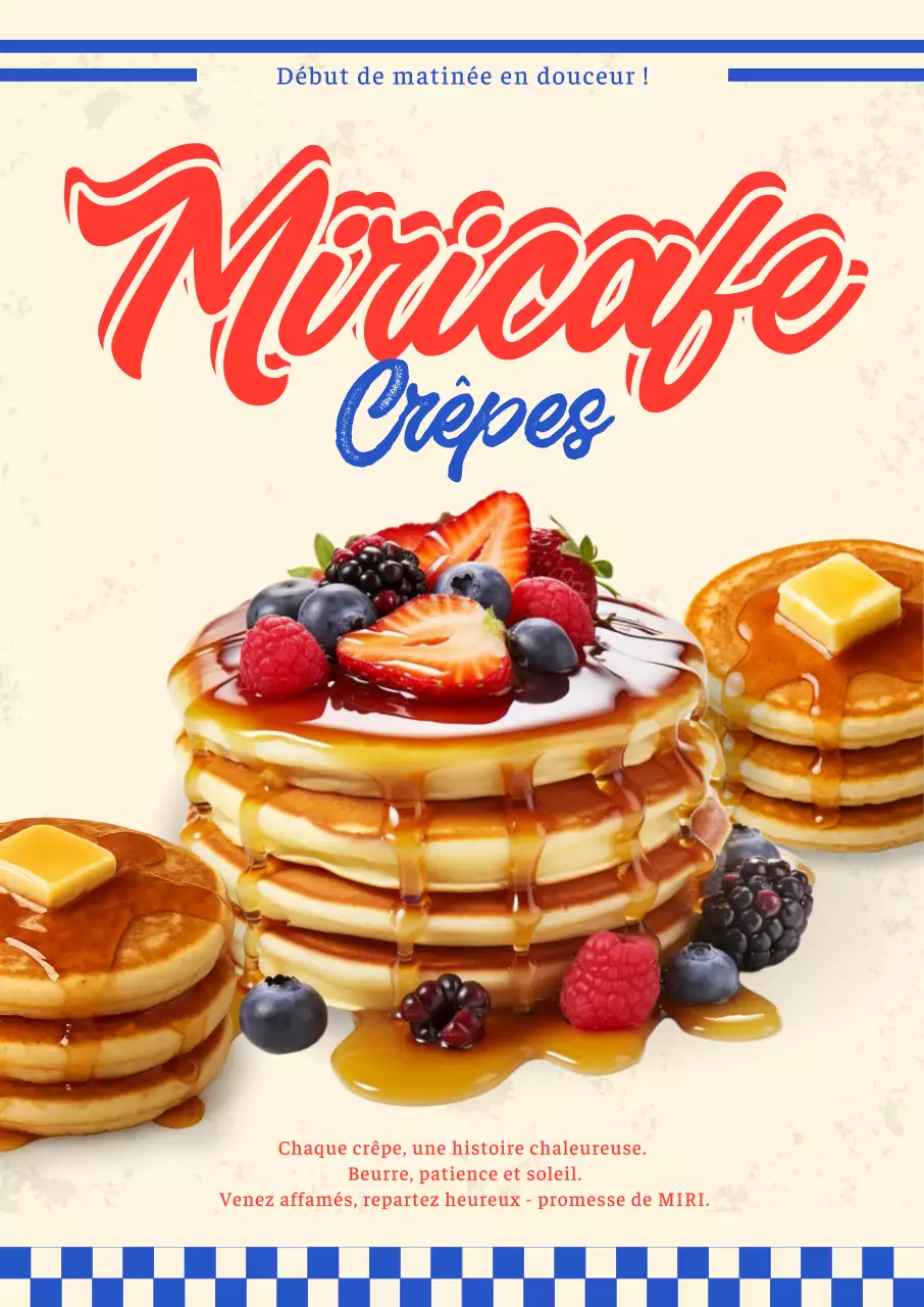Publicité Pop Art Beige pour crêpes