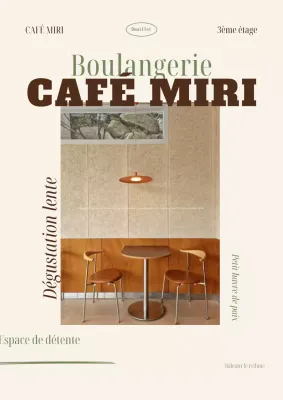 Publicité Beige Simple Cafe