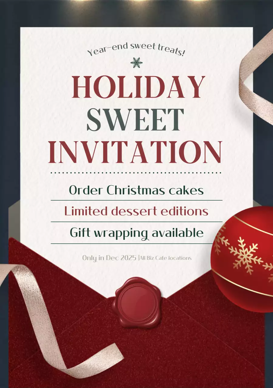 Red Classic Christmas Invitation