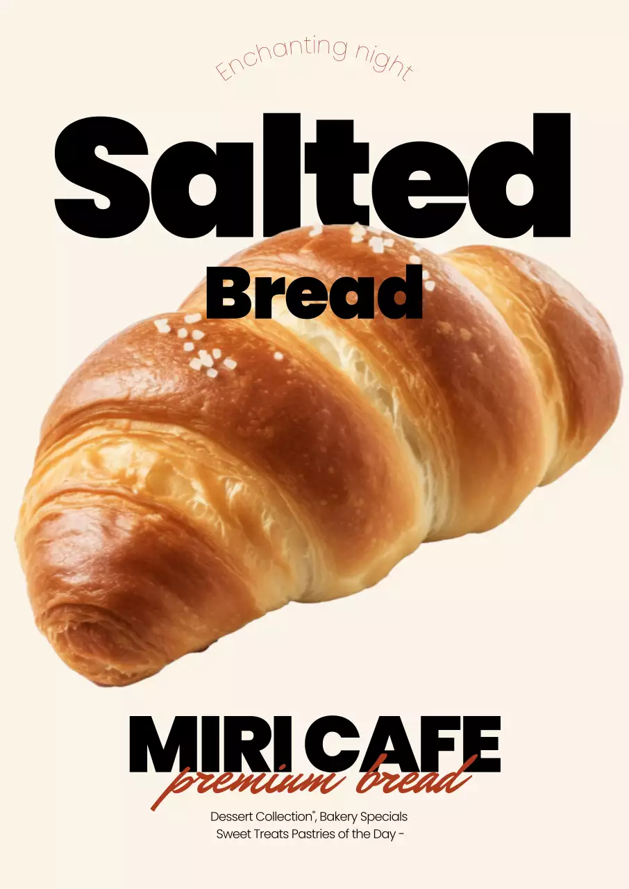 Blue Modern Ice Cream Ad