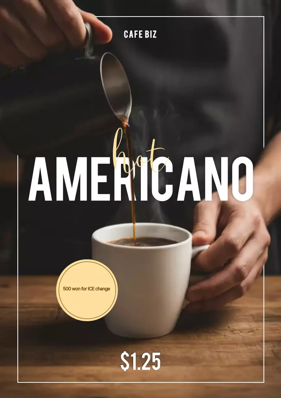 Brown Modern Coffee Menu