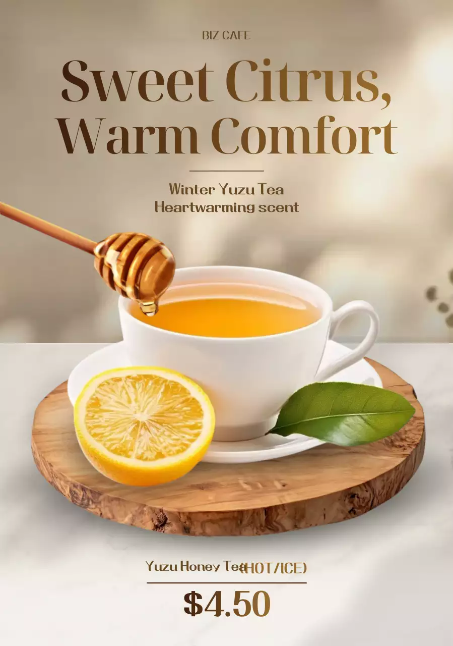 Beige Modern Beverage Advertisement