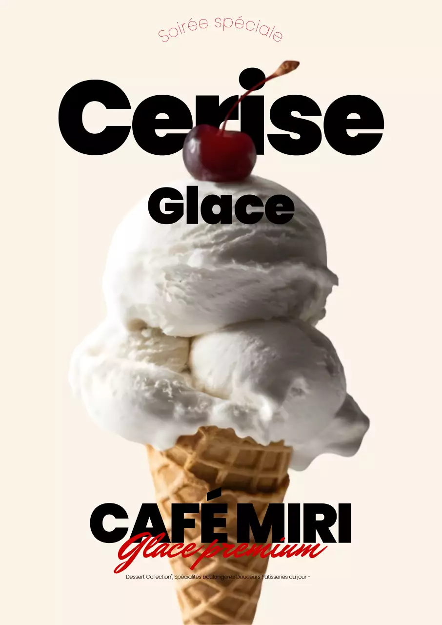 Publicité moderne pour la crème glacée bleue
