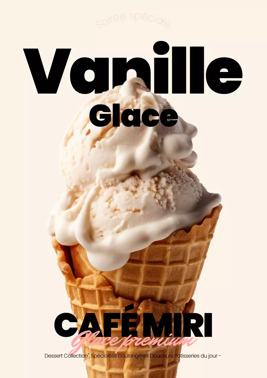 Publicité moderne pour la crème glacée bleue