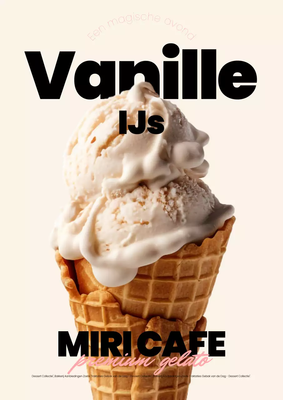 Blauwe moderne ijsreclame