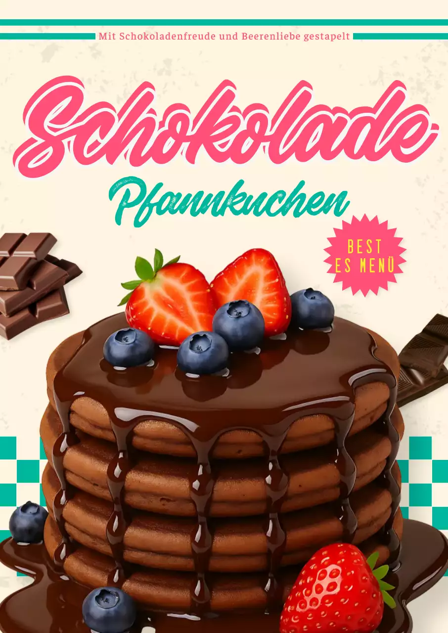 Brown Pop Dessertmenü-Aktion