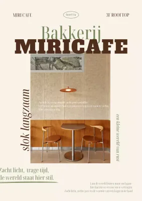 Beige Simple Cafe-advertentie