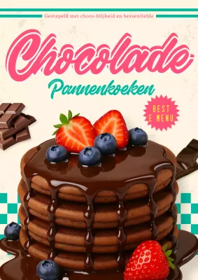 Promotie van het Brown Pop Dessertmenu