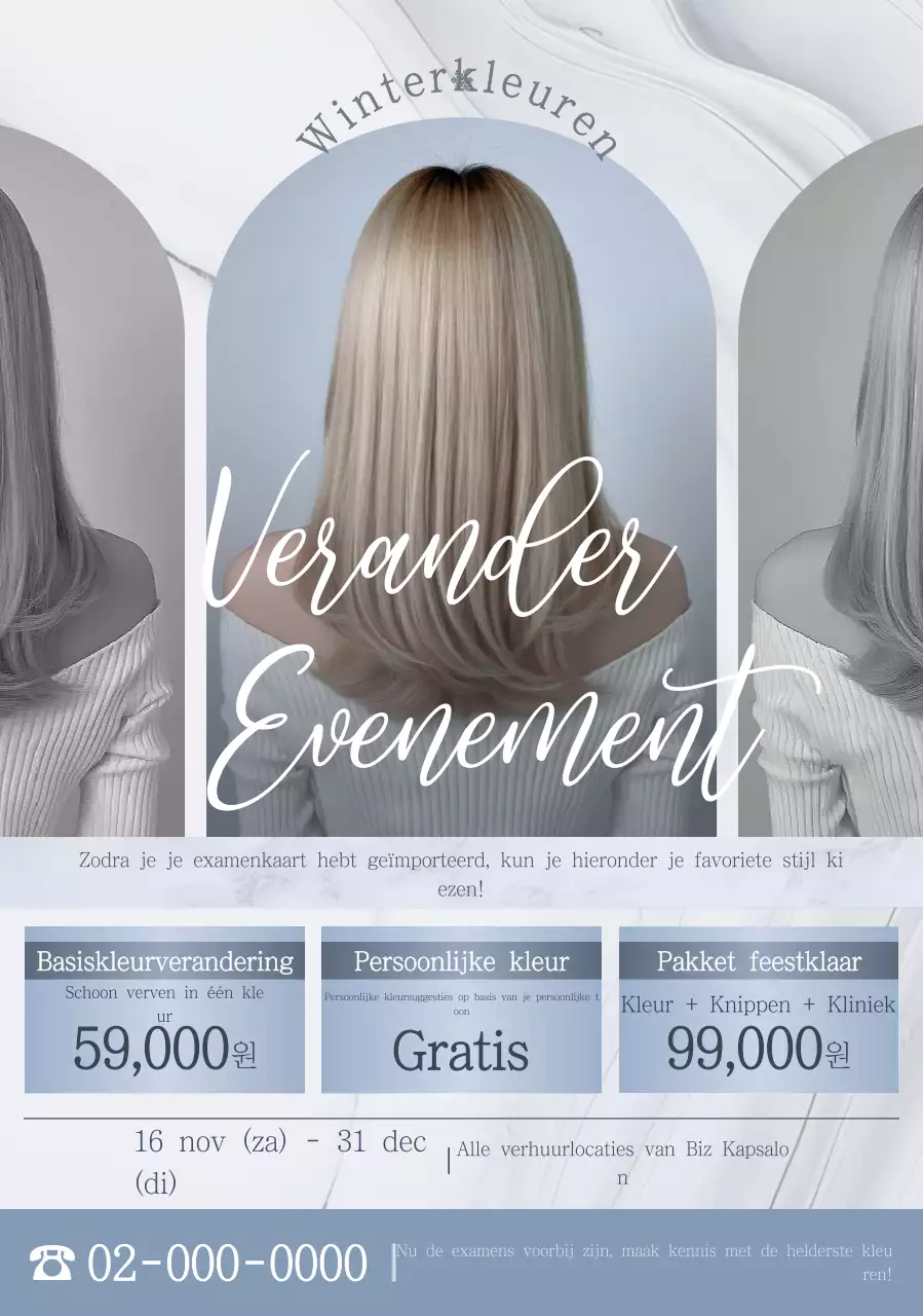 Grijs Modern Kapsel Evenement