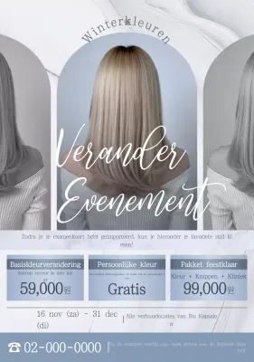 Grijs Modern Kapsel Evenement