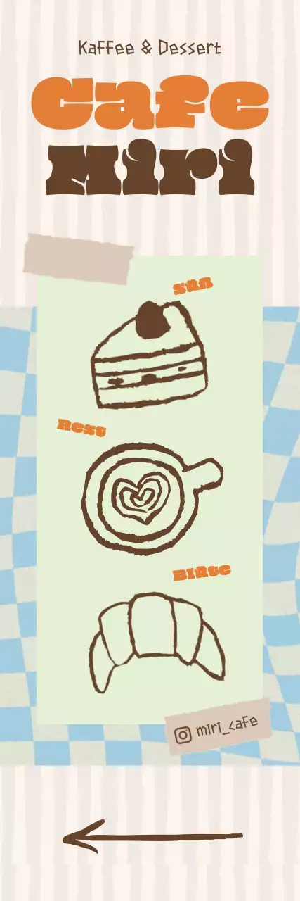 Beige Vintage Dessert Menü Aktion