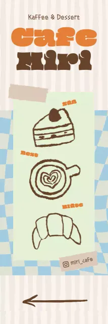 Beige Vintage Dessert Menü Aktion