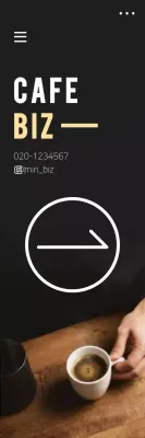 Zwarte moderne café-promotie